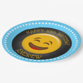 Cute Emoji Birthday Party Papieren Bordje (Gekanteld)