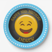 Cute Emoji Birthday Party Papieren Bordje (Voorkant)