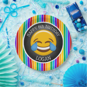Cute Emoji Birthday Party Papieren Bordje