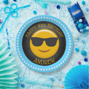Cute Emoji Birthday Party Papieren Bordje