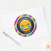 Cute Emoji Birthday Party Ronde Sticker (Envelop)