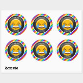 Cute Emoji Birthday Party Ronde Sticker (Vel)