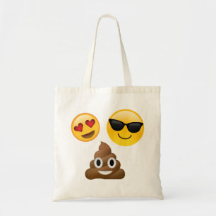 Cute Emoji Canvas tas