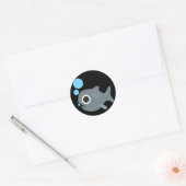 Cute Emoji Fish Ronde Sticker (Envelop)