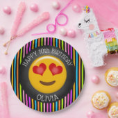 Cute Emoji Girl's Birthday Party Paper Bord (Feest)
