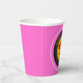 Cute Emoji Girl's Birthday Party Papieren Bekers (Rechts)