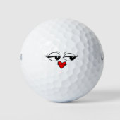 Cute Emoji Golfballen (Voorkant)