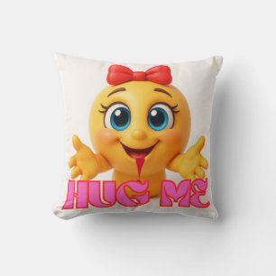 Cute Emoji Kussen – Kawaii Glimlach Gezichtsdecora