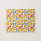 Cute Emoji Print op White Puzzle Legpuzzel (Horizontaal)