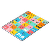 Cute Emoji School Logo Notitieboek (Linkerzijde)