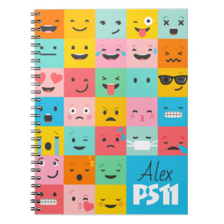 Cute Emoji School Logo Notitieboek