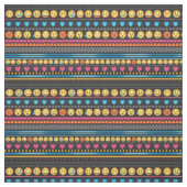 Cute Emoji Stripe Fabric Stof (Swatch)