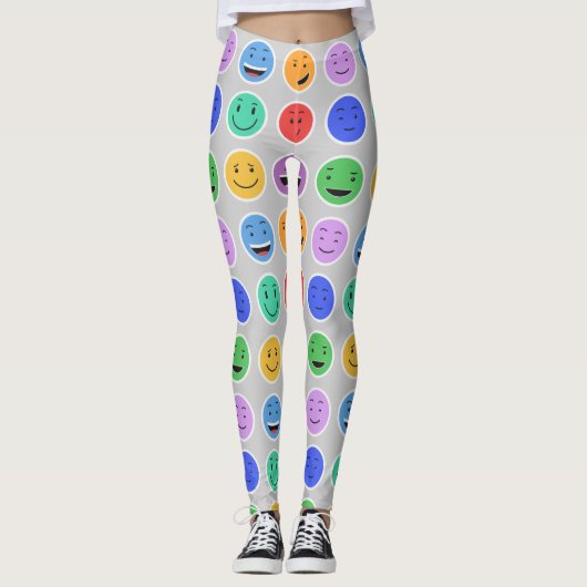 Cute Emoticon leggings (Voorkant)