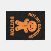 Cute Emotional Funny Gingerbread Man Not My Gumdro Fleece Deken (Voorkant (Horizontaal))