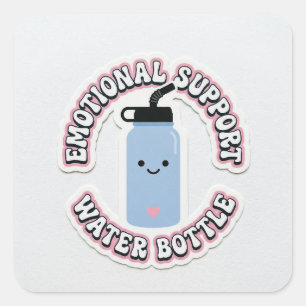 Cute emotionele ondersteuningswaterfles sticker -