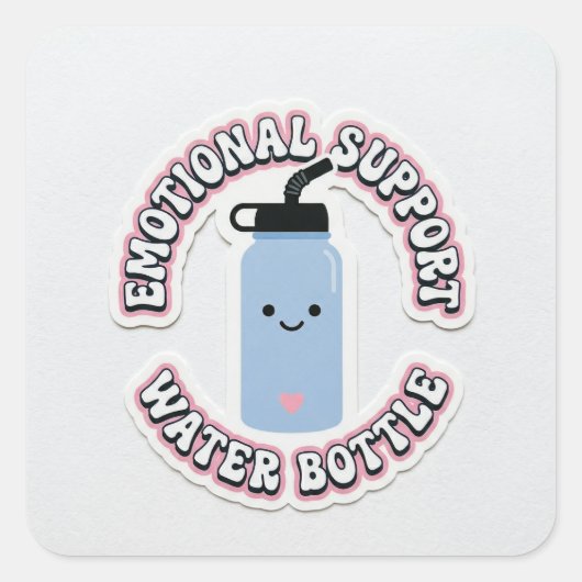 Cute emotionele ondersteuningswaterfles sticker -  (Voorkant)