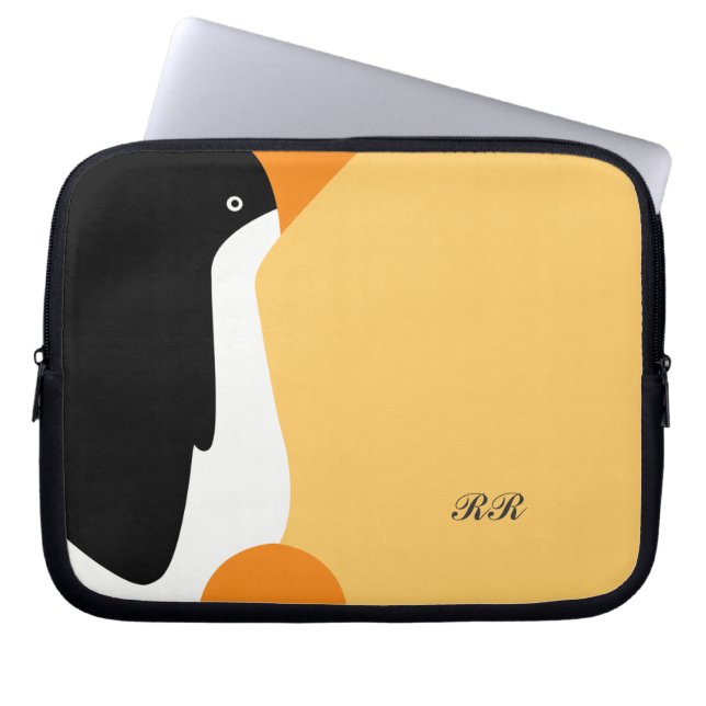 Cute Emperor Penguin Laptop Bag Sleeve (Voorkant)