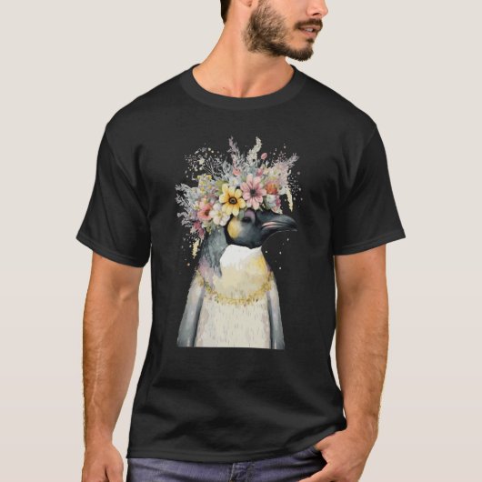 Cute Emperor Penguin Seabird Crown Florence B T-shirt (Voorkant)