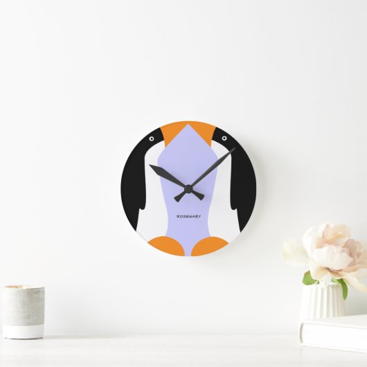 Cute Emperor Penguins Wall klok (Huis)