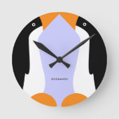 Cute Emperor Penguins Wall klok (Voorkant)