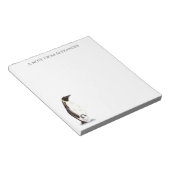 Cute emperor pinguin met gepersonaliseerde baby notitieblok (Schuin)