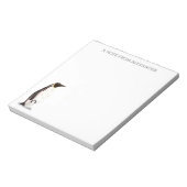 Cute emperor pinguin met gepersonaliseerde baby notitieblok (Linkerzijde)