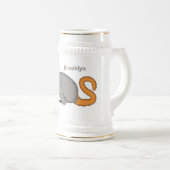 Cute Emperor Tamarin illustration cartoon Bierpul (Voorkant rechts)