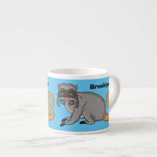 Cute Emperor Tamarin illustration cartoon Espresso Kop