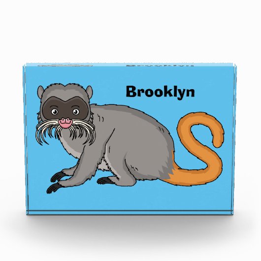 Cute Emperor Tamarin illustration cartoon Fotoblokken (Voorkant)