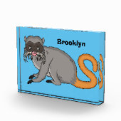 Cute Emperor Tamarin illustration cartoon Fotoblokken (Rechts)