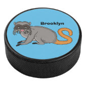 Cute Emperor Tamarin illustration cartoon Hockey Puck (3/4)