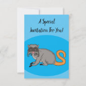 Cute Emperor Tamarin illustration cartoon Kaart (Achterkant)