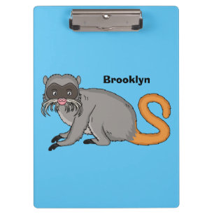 Cute Emperor Tamarin illustration cartoon Klembord