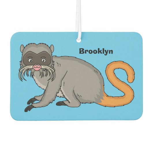 Cute Emperor Tamarin illustration cartoon Luchtverfrisser (Voorkant)