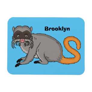Cute Emperor Tamarin illustration cartoon Magneet