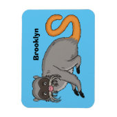 Cute Emperor Tamarin illustration cartoon Magneet (Verticaal)