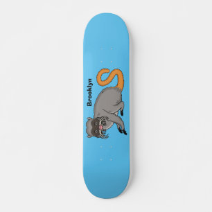 Cute Emperor Tamarin illustration cartoon Persoonlijk Skateboard