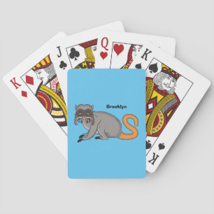 Cute Emperor Tamarin illustration cartoon Pokerkaarten