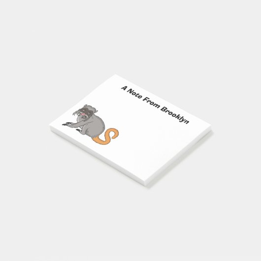 Cute Emperor Tamarin illustration cartoon Post-it® Notes (Schuin)