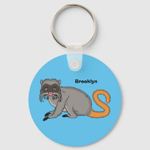 Cute Emperor Tamarin illustration cartoon Sleutelhanger