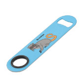 Cute Emperor Tamarin illustration cartoon Speed Flessenopener (Voorkant Gekanteld)