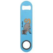 Cute Emperor Tamarin illustration cartoon Speed Flessenopener (Achterkant)