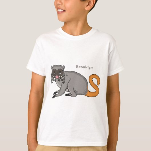 Cute Emperor Tamarin illustration cartoon T-shirt (Voorkant)