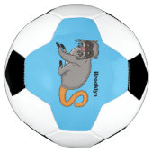 Cute Emperor Tamarin illustration cartoon Voetbal (Gedraaid)
