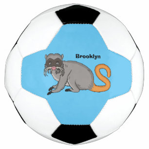 Cute Emperor Tamarin illustration cartoon Voetbal