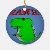 Cute en Angry Cartoon T-Rex RAWR Keramisch Ornament (Voorkant)
