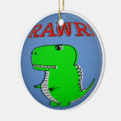 Cute en Angry Cartoon T-Rex RAWR Keramisch Ornament (Links)