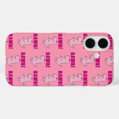 Cute en Angry roze Cartoon T-Rex Dinosaur Case-Mate iPhone Case (Achterkant (horizontaal))