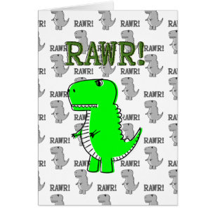 Cute en Angry T-Rex met zwart-wit patroon