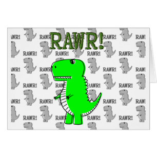 Cute en Angry T-Rex met zwart-wit patroon